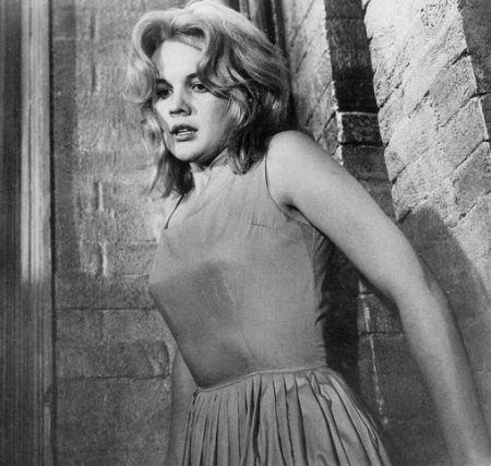 The heroine of the film Baby Doll 1956 (Doll) in a dress of baby dollars