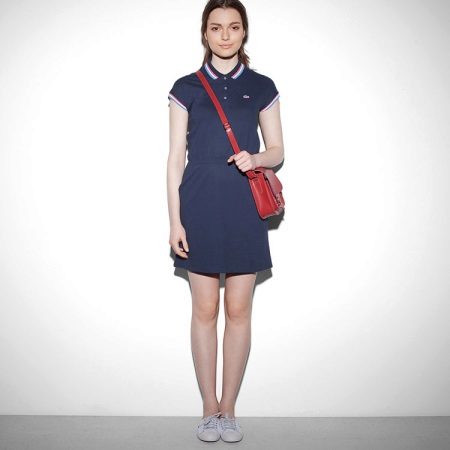 Short blue polo dress