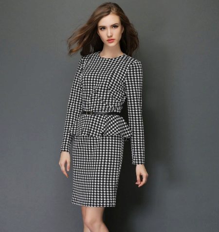 Casual Peplum Midi Dress