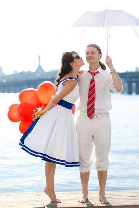 Nautical style wedding dress