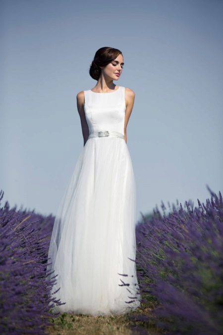 Audrey Hepburn Floor Length Wedding Dress
