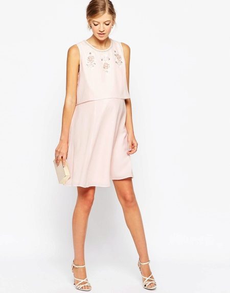 Maternity Dress with Double Top and Skirt Effect