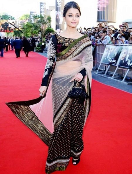 Beautiful Sari Aishwarya Rai