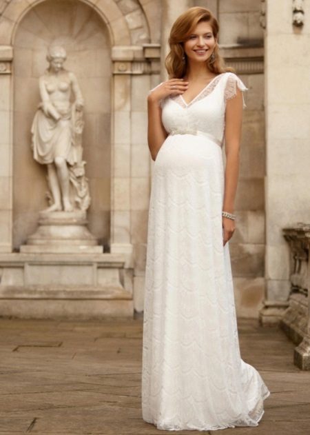 Maternity High Waist Wedding Dress