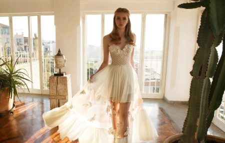 Wedding dress with flowers