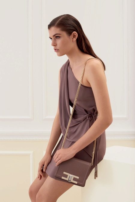 One shoulder jersey dress