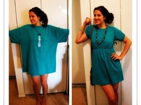 Dress from a man's T-shirt
