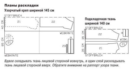 layout of details of a dress with a one-piece sleeve