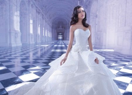 Low Waist Bustier Wedding Dress