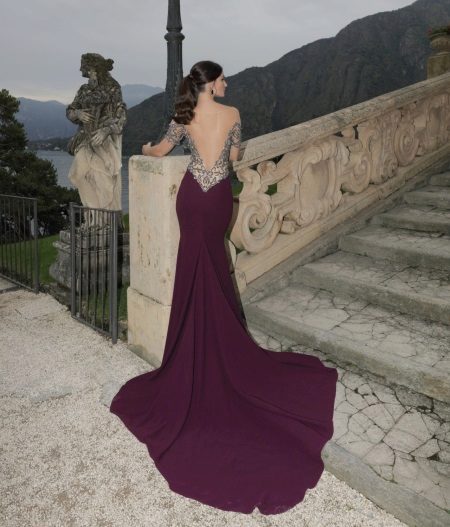 Purple Backless Dress