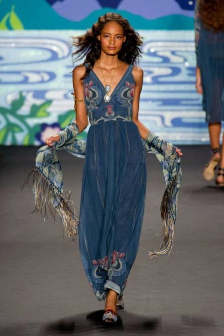 Embroidered boho dress