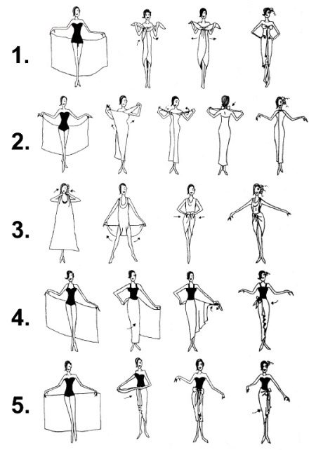 Ways to tie a sarong