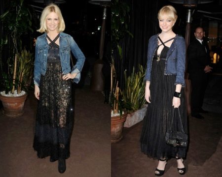 Jaqueta vaquera per a un vestit negre