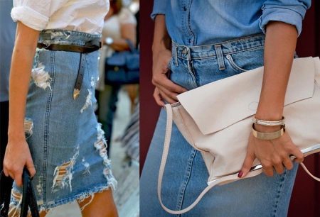 denim pencil skirt options