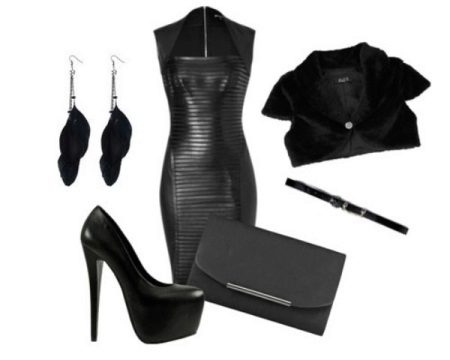 Bolero to a leather dress