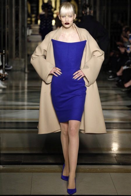Coat for a blue sheath dress