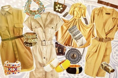 Accessories for yellow safari dress