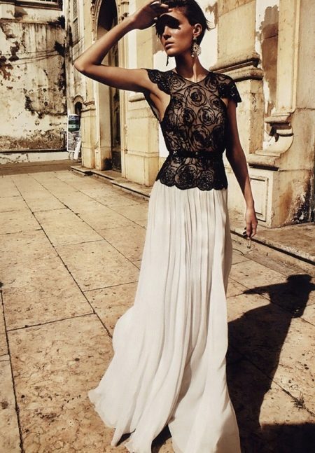 Half-skirt long skirt - a romantic look