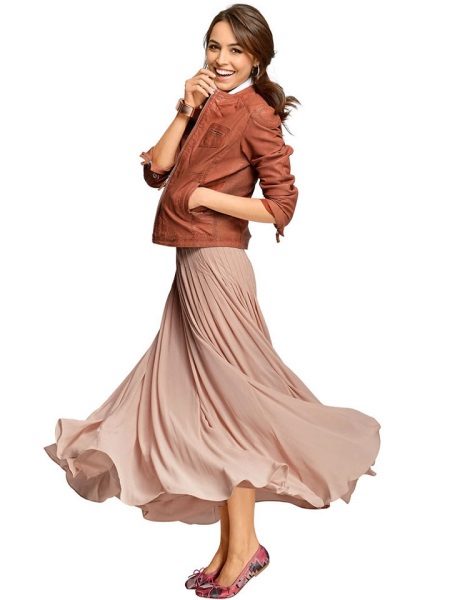 long summer pleated skirt