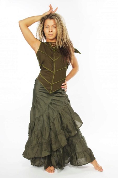 long summer layered skirt