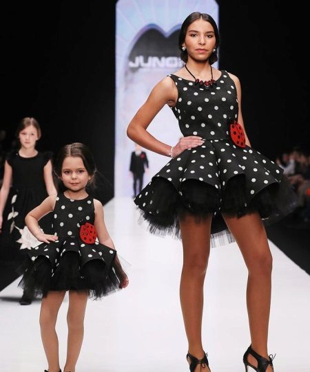 Christmas dress for girls in family look style