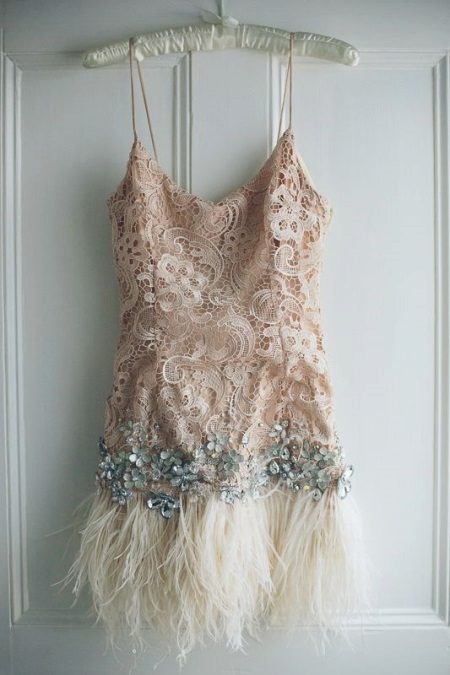 Abendkleid mit Fransen