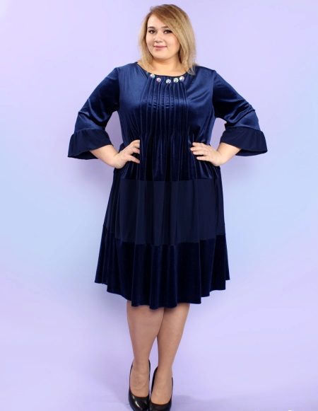 Velor dress for overweight