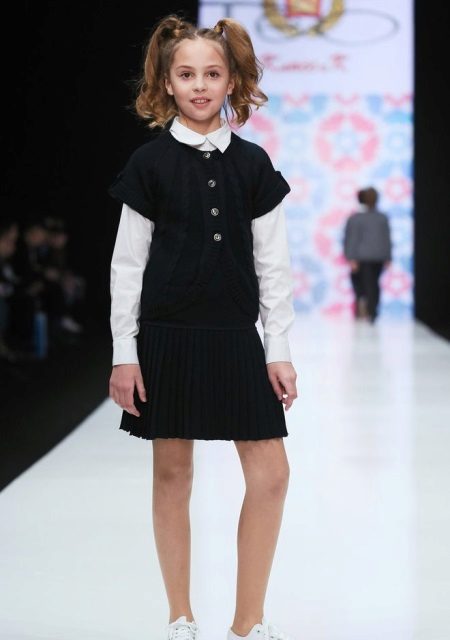 Winter school dress for girls