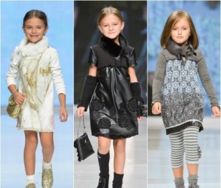 Winter dress with fur for girls