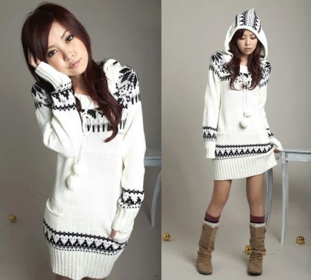 Winter sweater dress for girls