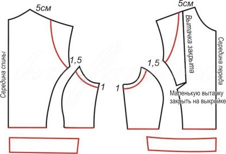 Ready-made pattern of a sheath dress