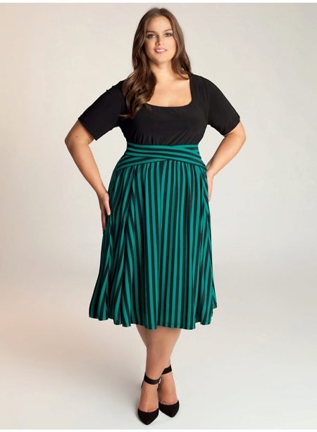 striped skirt for fat
